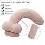 Ultra-long Super Large Realistic Massager With Powerful Suction Cup Handheld Personal Body Massage, Hand-held Full Body Wand Rocking and Flexible Large Soft Curved Silicone Stick Female Toy CHUKRUK092