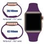 Zekapu Sport Band Compatible for Apple Watch 38mm 42mm 40mm 44mm, Soft Silicone Narrow Slim Sport Replacement Wristband for iWatch Series 5, Series 4, Series 3, Series 2, Series 1 Women