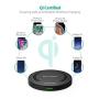RAVPower RP-PC014 Qi-Certified Fast Wireless Charging Pad, 10W Fast Charge for Galaxy S9 S8+ S8 S7 Edge & 5W Compatible iPhone Xs MAX XR XS X 8 (No Adapter) - Black (Renewed)