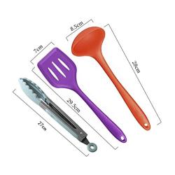 Silicone Kitchenware Set of 10 Sets - Color Silicone Spatula Spaghetti, To Protect The Non-Stick Pan Intact, 10 piece set