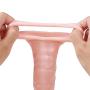 Soft 8 INCH Silicone Flesh Ultimate Orgasm Cage Girth Enhancer Extension Sleeve Couple Toy FDA CE Proved