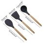 Jiyaru 9 pcs Nonstick Cookware Silicone Kitchen Utensils Heat Resistant Cooking Baking Kitchenware Set