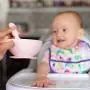 Bumkins Suction Silicone Baby Feeding Set, Bowl, Lid, Spoon, BPA-Free, First Feeding, Baby Led Weaning - Pink