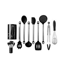 CWXDIAN Silicone Kitchenware Nine Piece Set Kitchenware Cookware Shovel Spoon Set, 9 Piece Set