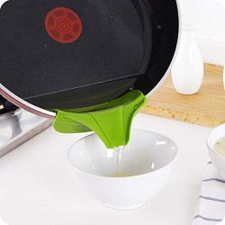 Kitchen Silicone Funnel Tools Anti-Spill Drain Pans Round Rim Deflector Liquid Funnel Soup Diversion Cooking Tools