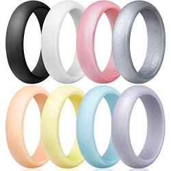 Egnaro Silicone Wedding Ring for Women, Womens Rubber Engagement Ring, Multiple Pack, Great Replacement