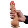 LEEPSEXY Realistic Dildos Double Layered Silicone Dildo Hyper Realistic Premium Penis Sex Toys with Suction Cup Insertable 5.9 inches/Width 1.6 inches