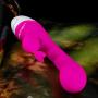 O-GAME Rabbit Vibrantor Silicone Stimulator with 10 Vibranting Modes Waterproof Rechargeable Motor Toys for Women or Couples
