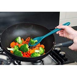 Mixing spoon - Kitchen Silicone Spoon 27cm Large Long Handle Cooking Baking Mixing Spoon Ladle Food Grade Silicone Cooking Utensils Kitchenware