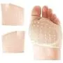 Ball of Foot Cushions Sleeves Forefoot Pads 【Poron Pad - Made in USA】Metatarsal Pads Soft Fabric Support Pain Relief Foot Health Care Tight Fitting Feet for Women and Men (Beige, Free Size)