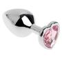 Meimei367 Heart Shaped Stainless Steel Jeweled Sexy Stimulation Toys For Adult 1 PC