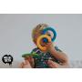 Metallic Scarlet Red Jormungandr/Midgard Serpent Silicone Baby Teething Toy