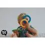 Metallic Scarlet Red Jormungandr/Midgard Serpent Silicone Baby Teething Toy