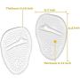 LUNXIFS Metatarsal Pads for Women 6PCS Ball of Foot Cushions Shoe Inserts Women Foot Pads White 2
