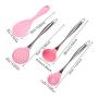 Pink Silicone Cooking Tools Stainless Steel Handle Kitchenware Dinnerware Tableware Heat Resistant Kitchen Utensils Accessories