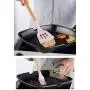 J&Amp;P Solid Wood Handle With Storage Bucket Pink Silicone Kitchenware New Color Series 12 Pieces Set