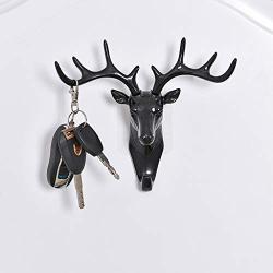 MOVEmen Hook Deer Head Self Adhesive Hook Hanger Bag Keychain Hook Clothing Support Sticky Holder Wall Door Hook Jewelry Stand Home Decoration Hooks Umbrella Stand Drain Rack Kitchenware Storage Rack