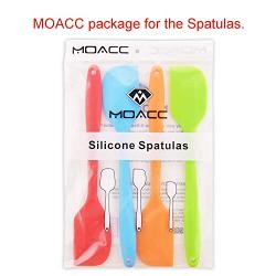 Silicone Spatulas, 10 inch Large Heat Resistant Non-Stick Flexible Rubber Scrapers Bakeware Tool Essential Cooking Gadget (4 Pack)