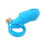 FeiGu Silicone Chastity Cage Device for Male Penis Exercise Sex Toys Fetish Erotic 4(long,blue)