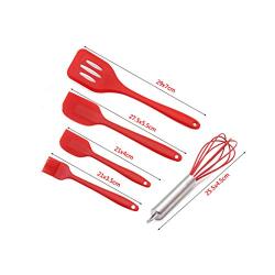 Silicone Kitchenware Set Of 5 Scraper Silicone Shovel Silicone Brush Egg Beater Silicone Baking Equipment
