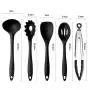 SKYyao Kitchen utensil set Silicone Kitchen Utensils 10 piece non-stick pot silicone Kitchenware set cooking scoop tool Silicone