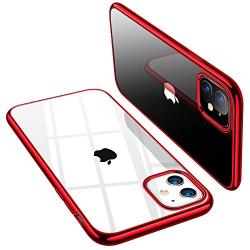 TORRAS Crystal Clear iPhone 11 Case, [Anti-Yellow] Soft Silicone TPU Thin Cover Slim Phone Case for iPhone 11 6.1 inch 2019, Glossy Red