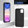 MoKo Compatible with iPhone 11 Case, Shockproof Slim Fit Liquid Silicone Gel Rubber Protective Case Soft Touch Back Cover Fit Apple iPhone 11 6.1 inch 2019 - Black