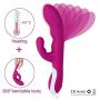 G-Spot Rabbit Vibrators Heating Waterproof Quiet Rechargeable Silicone Clitoris Vagina Stimulator Massager Adult Sex Toys for Women & Couple (Purple)