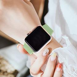 IYOU Sport Band Compatible with Watch Band 38MM 42MM 40MM 44MM, Soft Silicone Replacement Sport Strap Compatible with 2019 Watch Series 5 2018 Watch Series 4/3/2/1