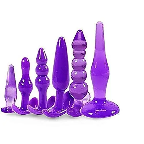 6Pcs Purple Perfect Size Silicone Butt Plùgs Adult Toys for Couples Beginner