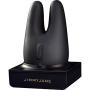 New Luxury Edition Form 2 &quotVibration in Stereo&quot Dual-Motor Silicone Waterproof Rechargeable Vibrator from Jimmy Jane, Dark Black + 4 oz Anti-Bacterial Spray Toy Cleanser