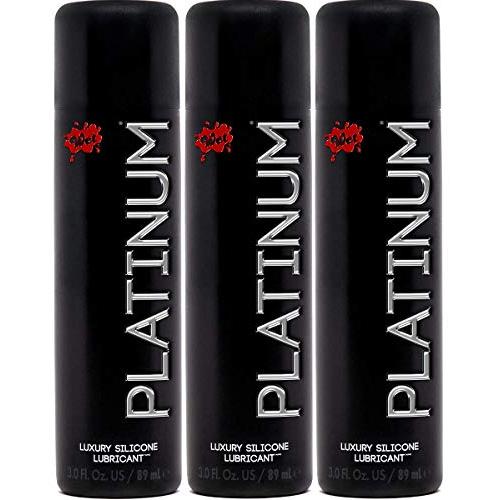 Wet Platinum Premium Personal Lube Silicone Lubricant 3.0 oz - Pack of 3