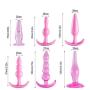 KM52- Personal Games Massager for Women&Men Couples Lover，6 Pcs Set Silicone Anales B~UT@T Plugs kit Set Trainer Toys (Pink)
