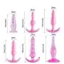 KM52- Personal Games Massager for Women&Men Couples Lover，6 Pcs Set Silicone Anales B~UT@T Plugs kit Set Trainer Toys (Pink)