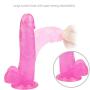 Realistic Dildo Penis with Strong Suction Cup for Hands-Free Play DIORANGE Sex Toy for Women Vaginal G-spot and Anal Play 8 inch Odorless Flexible (Pink)