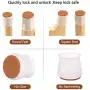 Okdeals 16pcs Silicone Chair Table Foot Protector Caps Felt Bottom Furniture Feet Cover Round/Square Non-Slip Leg Caps Furniture Free Moving Feet Caps,Prevent Floor Scratches Reduce Noise