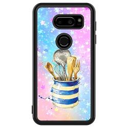 LG V30 ThinQ Case,Flexible Soft TPU Cover Shell,Slim Silicone Black Rubber Non-Slip Durable Design Protective Phone Case for LG V30 ThinQ -Kitchenware