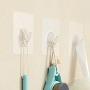 MOVEmen Hook Up 20pcs Anti-Skid Hooks Reusable Transparent Traceless Wall Hanging Hooks Garbage Bag Hook Kitchenware Rack Umbrella Wallet Handbag Storage Rack Keychain Hooks Towel Rack Hanger Drain Ra