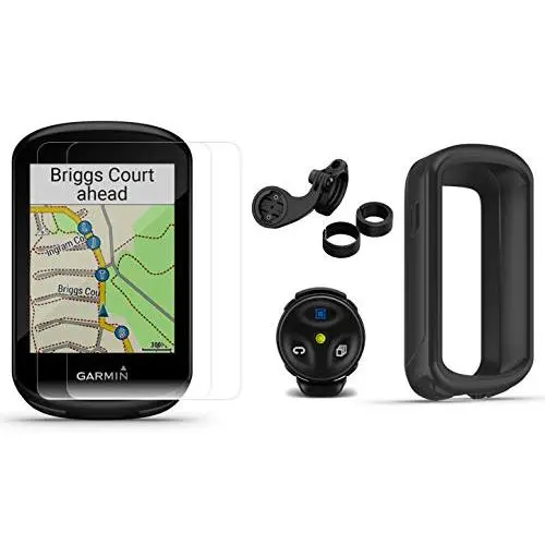 Garmin Edge 830 (2019 Version) Cycle GPS Bundle with Silicone Case & HD Tempered Glass Screen Protectors (x2) | Touchscreen, Navigation, TrainingPeaks, VO2, Incident Detection | Bike Computer (Black)