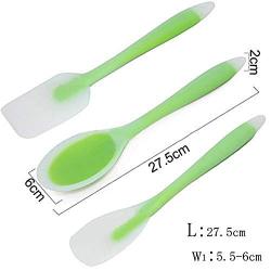 Kitchenware Utensils Set 5 Piece Premium Silicone Heat Resistant Non-Stick Cooking Professional Tools Fruit green + Transparent Outline