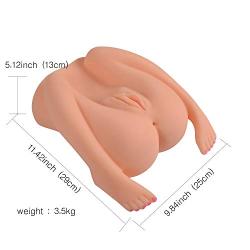 Muajsia Life Size Solid Silicone Doll Soft Touch TPE Realistic Male Toys Size: 292513cm