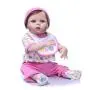 Binxing Toys Reborn Baby Dolls Silicone Full Body Girl 22 inch 56cm Real Toddler Bebe Doll Waterproof with ( Bottle Toy, Magnet Pacifier ,Clothes ,Puppet Toy Safety Tested for 3+ (Realistic)