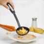 Hvanam Kitchenware Heat resistant silicone soup spoon with non-slip stainless steel handle kitchen and dining utensils.