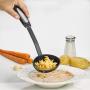 Hvanam Kitchenware Heat resistant silicone soup spoon with non-slip stainless steel handle kitchen and dining utensils.