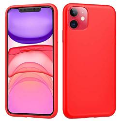 TiMOVO Compatible with iPhone 11 Case, Liquid Silicone Gel Shockproof Soft Microfiber Lining Slim Cover for Apple iPhone 11 6.1 inch 2019 - Red