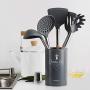 OBR KING 6pcs Silicone Kitchenware Set Non-Stick Spatula Turner Spoon with Storage Holder