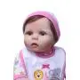 Binxing Toys Reborn Baby Dolls Silicone Full Body Girl 22 inch 56cm Real Toddler Bebe Doll Waterproof with ( Bottle Toy, Magnet Pacifier ,Clothes ,Puppet Toy Safety Tested for 3+ (Realistic)