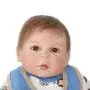 Zero Pam Life Like Baby Reborn Dolls Boy Silicone Full Body 22 inch 57cm Real Toddler Bebe Doll Can Bath with ( Bottle Toy, Magnet Pacifier ,Clothes ,Puppet Toy Safety Tested for 3+