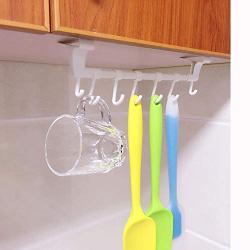 MOVEmen Hook Cabinet Door Back Towel Rack Rag Hanger Hook Kitchen Bathroom Storage Rack Toilet Paper Hanging Support Kitchenware Rack Umbrella Shelf Drain Rack Keychain Hooks Handbag Jewelry Stand