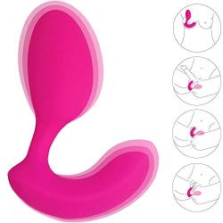 Dual Motor G-Spot Stimulator Anal Vibrator with Wireless Remote Sex Toy for Male Female Couples Silicone Clitoris Vagina Prostate Massager (Rose)